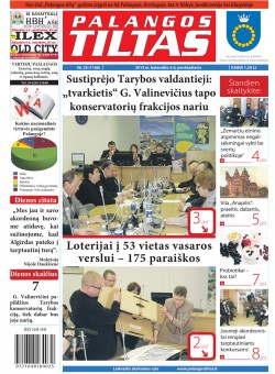 Palangos tilto laikraštis, Data: 2013-04-04, Numeris: 25 (1166) 