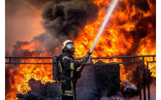 Palangoje, Klaipėdos plente, kilo gaisras poilsio paskirties pastatuose