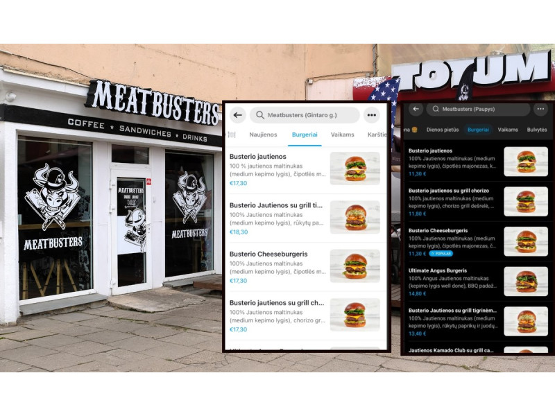 Kainų skirtumai „Meatbusters“ tinkle suglumino poilsiautoją. FOTO: Delfi ir ekrano nuotr.