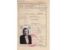 Palangiškės Beilės Bertos Fridmanaitės-Hofmeklerienės asmens paso kortelė. 1934 m. Kauno regioninis valstybės archyvas
