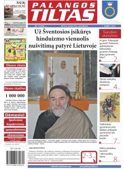 Palangos tilto laikraštis, Data: 2012-01-23, Numeris: 7 (1050) 