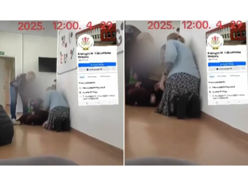 Kretingos mokykloje – skandalas dėl plaktuko prie neįgalaus vaiko. Foto: LNK