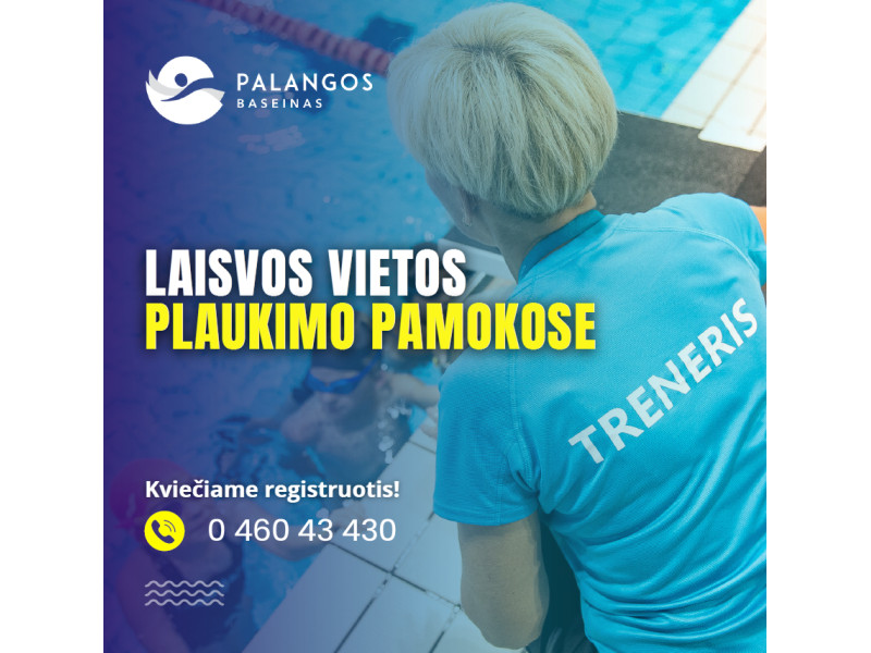 Laisvos vietos plaukimo pamokose