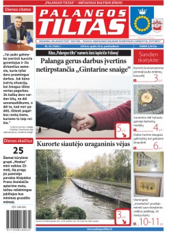 Palangos tilto laikraštis, Data: 2018-10-25, Numeris: 43(1668) 