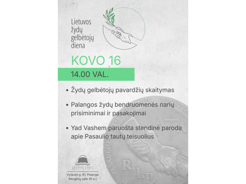 Lietuvos žydų gelbėtojų dienos minėjimas Palangoje