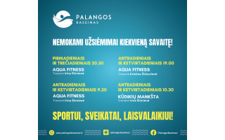 Palangos baseine - nemokami užsiėmimai kiekvieną savaitę