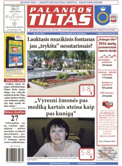 Palangos tilto laikraštis, Data: 2015-06-08, Numeris: 42(1378) 