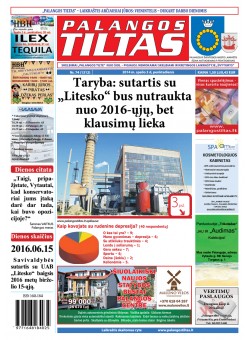 Palangos tilto laikraštis, Data: 2014-10-02, Numeris: 74(1312) 