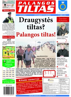 Palangos tilto laikraštis, Data: 2012-05-14, Numeris: 36 (1079) 
