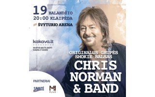 Balandžio 19 dieną Klaipėdos „Švyturio“ arenoje įvyks originalaus SMOKIE balso Chris Norman gyvo garso koncertas