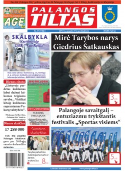 Palangos tilto laikraštis, Data: 2013-05-30, Numeris: 41 (1182) 
