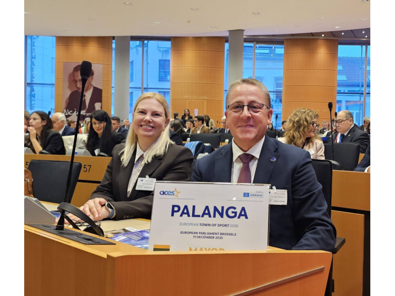 Palangai Briuselyje įteiktas garbingas apdovanojimas už nuoseklų sporto infrastruktūros vystymą