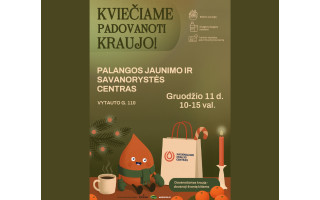 Gruodžio 11 d. Palangos jaunimo ir savanorystės centre kraujo donorystės akcija