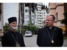 Arkivyskupas G. Grušas lankosi Ukrainoje