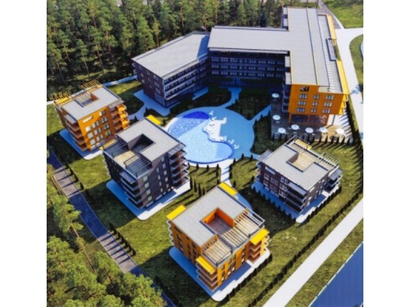 Apie 100 milijonų litų kainuosiančio viešbučio bei SPA komplekso statybas tikimasi pradėti 2015-ųjų pavasarį. Įmonių grupės „Inter Ikea“ architektų priešprojektinių pasiūlymų vizualizacija.