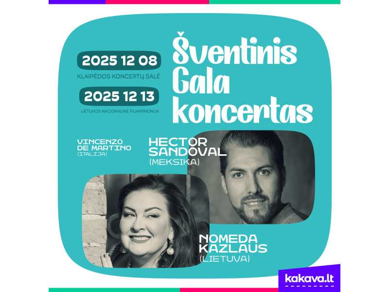 Pirmą kartą Klaipėdoje gruodį – operos grandų N.Kazlaus ir H.Sandoval Šventinis Gala koncertas