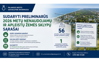 Palangos savivaldybė paskelbė preliminarius 2026 metų nenaudojamų ir apleistų žemės sklypų sąrašus
