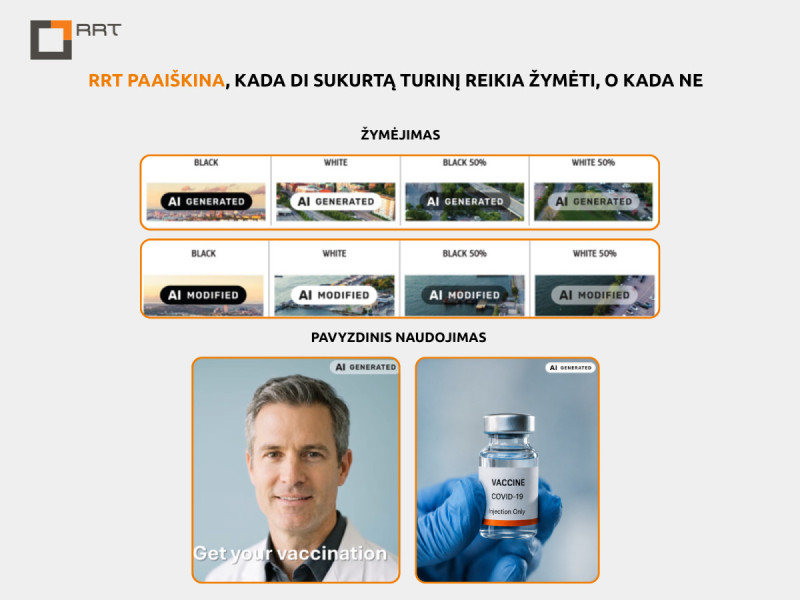 RRT paaiškina, kada DI sukurtą turinį reikia ženklinti, o kada ne