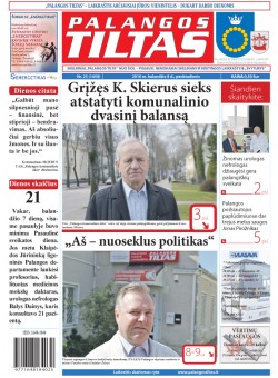 Palangos tilto laikraštis, Data: 2016-04-07, Numeris: 25(1459) 