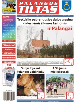 Palangos tilto laikraštis, Data: 2011-09-12, Numeris: 70 (1014) 