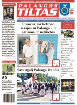 Palangos tilto laikraštis, Data: 2018-09-13, Numeris: 37(1662) 