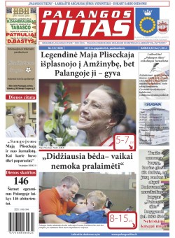 Palangos tilto laikraštis, Data: 2015-05-07, Numeris: 33(1369) 