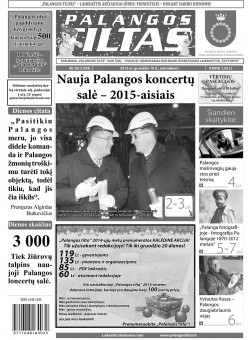 Palangos tilto laikraštis, Data: 2013-12-07, Numeris: 93 (1234) 