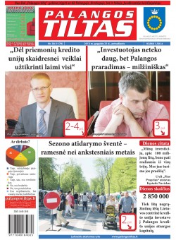 Palangos tilto laikraštis, Data: 2013-05-18, Numeris: 38 (1179) 