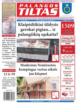 Palangos tilto laikraštis, Data: 2013-08-22, Numeris: 63 (1204) 