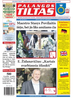 Palangos tilto laikraštis, Data: 2015-10-08, Numeris: 76(1412) 