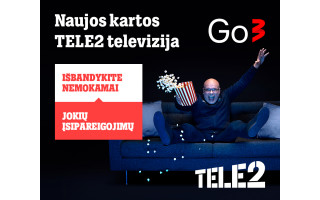 „Tele2“ pasiūlymas: olimpinės žaidynės per „Go3“ ir nuolaidos televizoriams