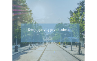 Parengtas Palangos miesto savivaldybės tarybos sprendimo projektas dėl pavadinimų gatvėms suteikimo