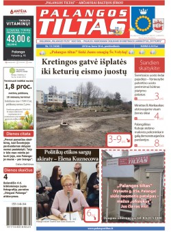 Palangos tilto laikraštis, Data: 2018-03-29, Numeris: 13(1638) 