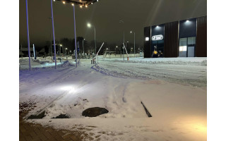 PT redakcija sulaukė skundo – Palangos autobusų stotis sausio 5 dienos rytmetį buvo „pilna sniego“