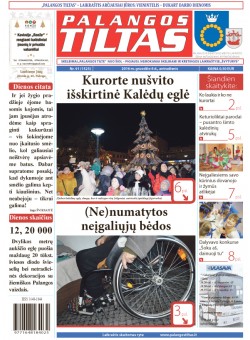 Palangos tilto laikraštis, Data: 2016-12-05, Numeris: 91(1525) 