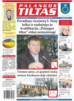 Palangos tilto laikraštis, Data: 2013-03-18, Numeris: 21 (1162) 