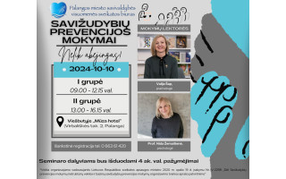 Savižudybių prevencijos mokymai – nelik abejingas!