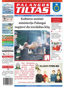 Palangos tilto laikraštis, Data: 2012-10-18, Numeris: 80 (1123) 