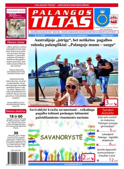 Palangos tilto laikraštis, Data: 2020-04-19, Numeris: 12 (1737) 