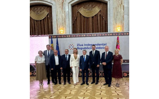 Palangiškis Seimo narys Mindaugas Skritulskas su kitais parlamentarais Moldovoje, besirengiančioje referendumui dėl narystės ES, pristatė Lietuvos pasiekimus 
