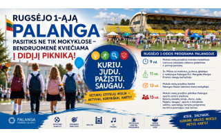 Rugsėjo 1-ąją Palanga pasitiks ne tik mokyklose – bendruomenė kviečiama į didįjį pikniką
