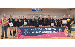 Palangos jaunučių komanda iškovojo LT U15 salės tinklinio čempionato bronzą