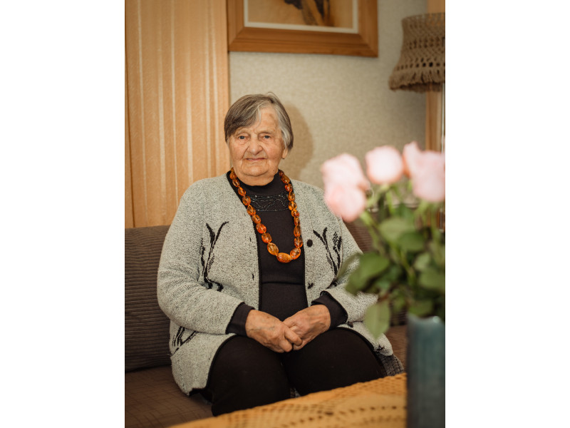 Šimtametė palangiškė Eugenija Ragauskienė (Laimono Tamošiūno nuotr.)