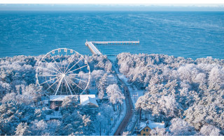 Balta Palanga: įspūdinguose kadruose – tikra žiemos pasaka
