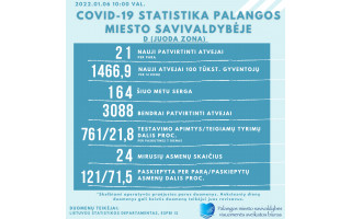 Sausio 6-osios koronaviruso statistika