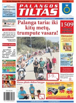 Palangos tilto laikraštis, Data: 2012-08-30, Numeris: 66 (1109) 