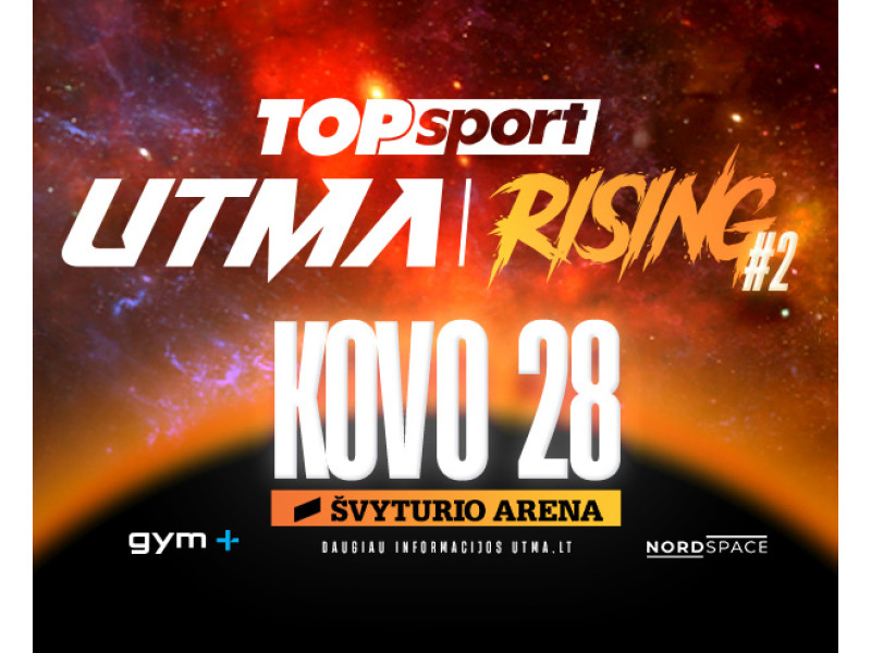 Palangiškio Viktoro Geco įsteigta Lietuvos kovinio sporto organizacija UTMA kviečia į UTMA RISING turnyrą kovo 28 dieną Klaipėdos „Švyturio“ arenoje