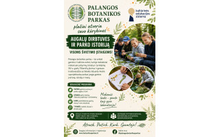 Palangos botanikos parkas kviečia mokytis per patirtį – edukacinės veiklos įtrauktos į Kultūros paso sistemą