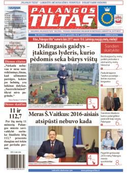 Palangos tilto laikraštis, Data: 2016-12-29, Numeris: 97(1531) 