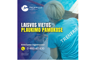Laisvos vietos plaukimo pamokose
